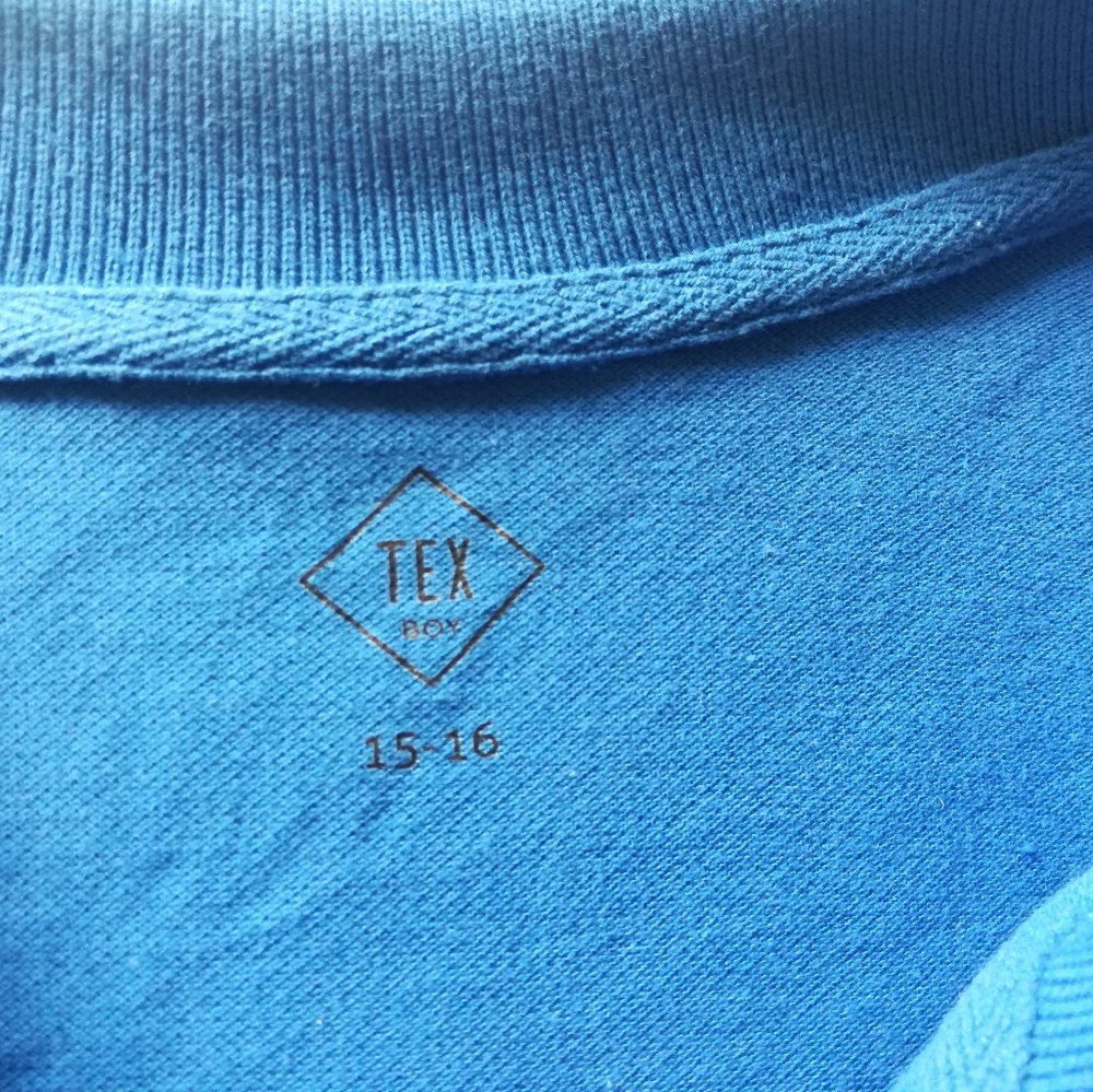 🌺💙 TEX Boys short sleeve uniform polo - Picture 4 of 6